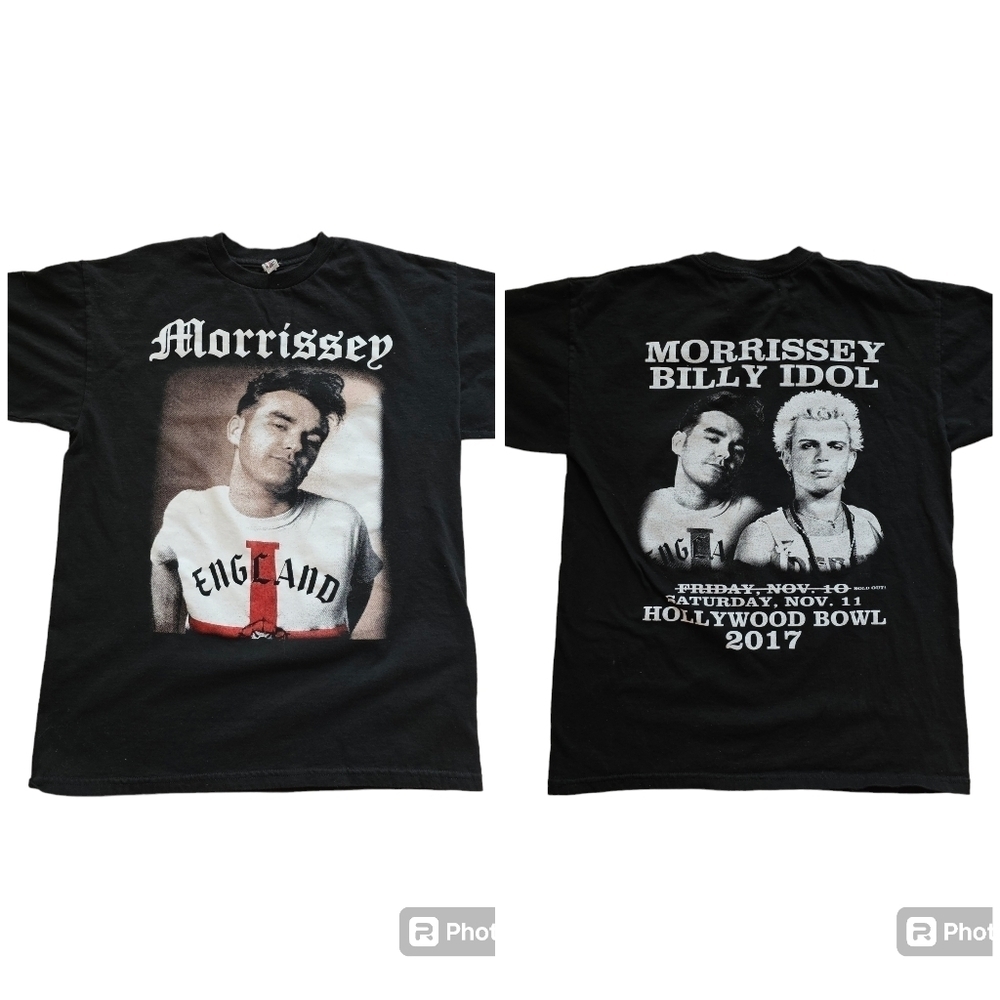 2017 Billy Idol Morrissey Hollywood Bowl Concert Graphic T-Shirt M